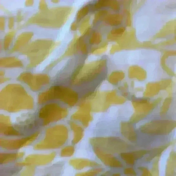 Ll Bean Yellow Floral skirt with pink stitching 100% cotton size 14 - Picture 10 of 11